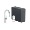 Hansgrohe Aqittura M91 SodaSystem 210 Bateria kuchenna wysoka z wyciąganą wylewką z filtrem chrom 76836000
